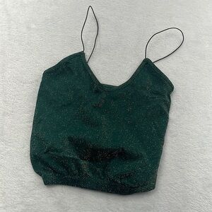 NWOT Intimately Free People XS, S‎ Green Metallic Bralette